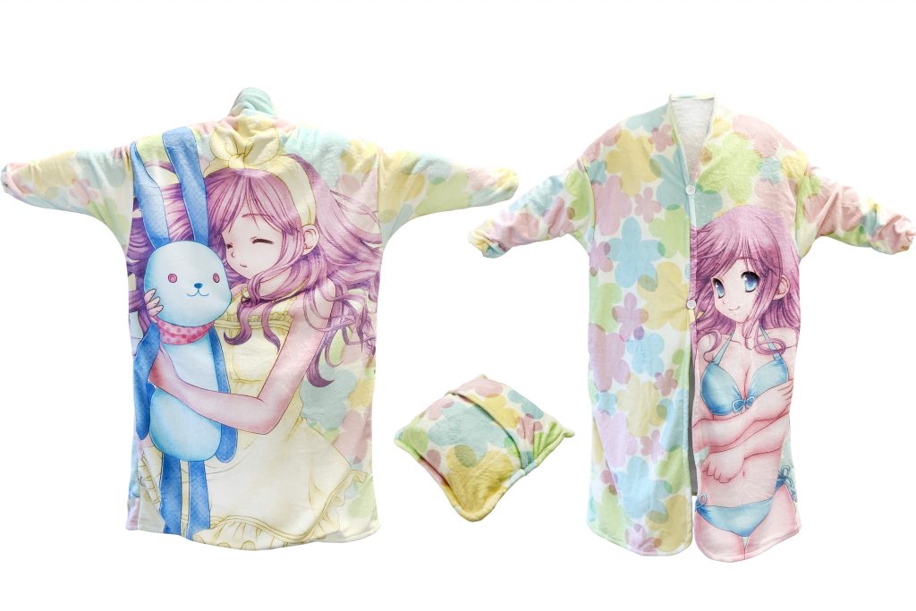 オリジナルプリント着るブランケット 着る毛布 印刷 製作 同人グッズ