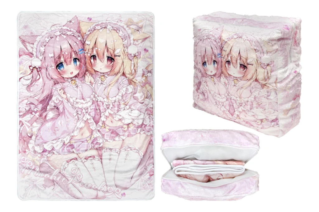 桃豆こまもち C107クッションブランケット ① クッションブランケットの評価 MochiPeach 桃豆こまもち様 - 昇華転写.com